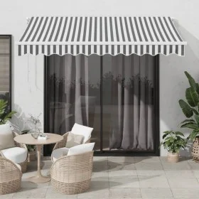 Toldo retráctil automático luz LED antracita blanco 300x250 cm de , Toldos - Ref: Foro24-3215781, Precio: 477,76 €, Descuento: %