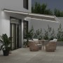 Toldo retráctil manual luz LED antracita y blanco 600x350 cm de , Toldos - Ref: Foro24-3215805, Precio: 729,57 €, Descuento: %