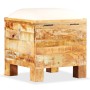 Banco de almacenamiento de madera reciclada maciza 40x40x45 cm en Baúles de almacenamiento | Comprar online en Foru.es