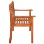 Banco de jardín 2 plazas madera maciza eucalipto y cojín 120 cm de , Bancos de jardín - Ref: Foro24-3060977, Precio: 185,08 €...