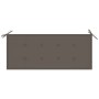 Banco de jardín 2 plazas madera maciza eucalipto y cojín 120 cm de , Bancos de jardín - Ref: Foro24-3060977, Precio: 192,33 €...