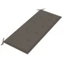 Banco de jardín 2 plazas madera maciza eucalipto y cojín 120 cm de , Bancos de jardín - Ref: Foro24-3060977, Precio: 185,08 €...