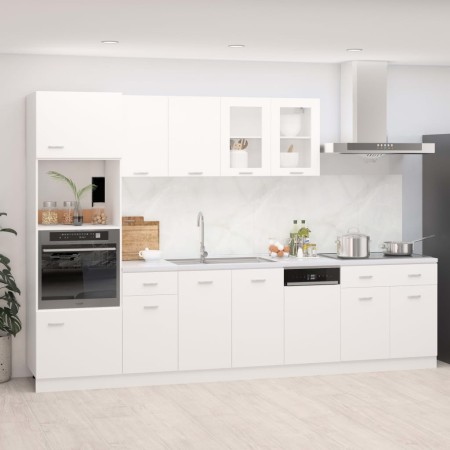 Juego de muebles de cocina 7 piezas madera de ingeniería blanco de , Armarios de cocina - Ref: Foro24-3067623, Precio: 613,77...