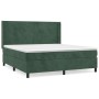 Cama box spring con colchón terciopelo verde oscuro 180x200 cm de , Camas y somieres - Ref: Foro24-3132576, Precio: 700,94 €,...