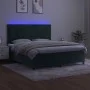 Dark green velvet LED box spring bed and mattress 180x200cm by , Beds and slatted bases - Ref: Foro24-3136020, Price: 675,85 ...