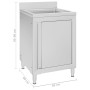 Fregadero de cocina profesional acero inoxidable 60x60x96 cm de vidaXL, Restauración - Ref: Foro24-147227, Precio: 299,02 €, ...