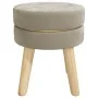 Hocker redondo gris oscuro terciopelo de , Taburetes y sillas plegables - Ref: Foro24-340271, Precio: 38,03 €, Descuento: %