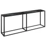 Mesa consola vidrio templado mármol negro 200x35x75,5 cm de , Mesas auxiliares - Ref: Foro24-331689, Precio: 102,00 €, Descue...