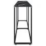 Mesa consola vidrio templado mármol negro 200x35x75,5 cm de , Mesas auxiliares - Ref: Foro24-331689, Precio: 102,00 €, Descue...