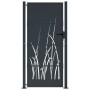 Puerta de jardín acero gris antracita diseño hierba 105x205 cm de , Puertas de jardín - Ref: Foro24-153171, Precio: 395,90 €,...