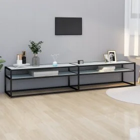 Mueble de TV vidrio templado color mármol blanco 220x40x40,5 cm de , Muebles TV - Ref: Foro24-331732, Precio: 106,35 €, Descu...