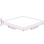 Tablero de mesa cuadrada madera de roble sin tratar 80x80x1,5cm de , Tableros para mesas - Ref: Foro24-342918, Precio: 81,58 ...