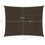 Brown HDPE sail shade 160 g/m² 4x5 m by , Umbrellas - Ref: Foro24-311793, Price: 45,67 €, Discount: %