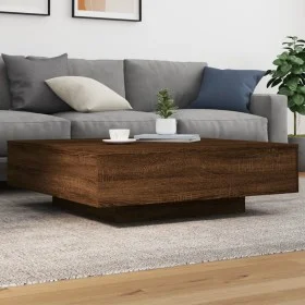 Engineered wood brown oak coffee table 100x100x31 cm by , Coffee table - Ref: Foro24-836601, Price: 134,83 €, Discount: %