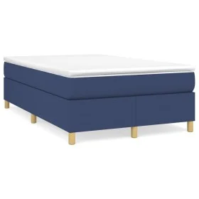 Box spring bed with blue fabric mattress 120x190 cm by , Beds and slatted bases - Ref: Foro24-3269696, Price: 341,26 €, Disco...