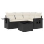 Set de muebles de jardín 5 pzas y cojines ratán sintético negro de , Conjuntos de jardín - Ref: Foro24-3252453, Precio: 331,9...
