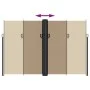 Toldo lateral retráctil gris taupe 220x1200 cm de , Sombrillas - Ref: Foro24-4004874, Precio: 188,14 €, Descuento: %