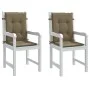 Cojines silla respaldo bajo 2 ud tela taupe melange 100x50x4 cm de , Cojines para sillas y sofás - Ref: Foro24-4002469, Preci...