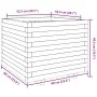 Jardinera madera maciza de pino 60x60x49,5 cm de , Maceteros y jardineras - Ref: Foro24-3282519, Precio: 131,33 €, Descuento: %