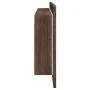 Armario de baño con espejo y luz LED marrón roble 100x12x45 cm de , Tocadores de baño - Ref: Foro24-834961, Precio: 75,12 €, ...