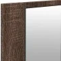 Armario de baño con espejo y luz LED marrón roble 100x12x45 cm de , Tocadores de baño - Ref: Foro24-834961, Precio: 75,12 €, ...