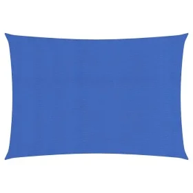 Rectangular blue HDPE sail shade 160 g/m² 4x6 m by , Umbrellas - Ref: Foro24-311519, Price: 51,61 €, Discount: %