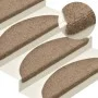 Alfombrilla autoadhesiva de escalera 15 uds 65x21x4 cm marrón de vidaXL, Alfombrillas para escalones - Ref: Foro24-322355, Pr...