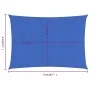 Rectangular blue HDPE sail shade 160 g/m² 4x6 m by , Umbrellas - Ref: Foro24-311519, Price: 51,61 €, Discount: %