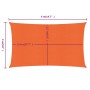 Toldo de vela rectangular HDPE naranja 160 g/m² 3x6m de , Sombrillas - Ref: Foro24-311680, Precio: 43,68 €, Descuento: %