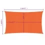 Toldo de vela rectangular HDPE naranja 160 g/m² 3x6m de , Sombrillas - Ref: Foro24-311680, Precio: 42,50 €, Descuento: %
