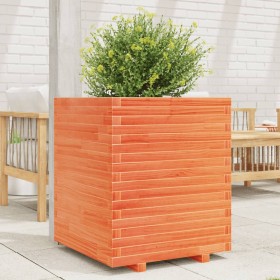 Jardinera exterior madera maciza pino marrón cera 60x60x72 cm de , Maceteros y jardineras - Ref: Foro24-3282616, Precio: 220,...
