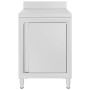 Mesa de trabajo comercial mueble acero inoxidable 60x60x96 cm de vidaXL, Restauración - Ref: Foro24-147229, Precio: 240,52 €,...