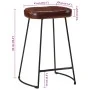 Taburetes de bar 2 uds marrón oscuro 41x29x62 cm de , Taburetes de cocina - Ref: Foro24-358924, Precio: 84,89 €, Descuento: %