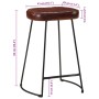 Taburetes de bar 2 uds marrón oscuro 41x29x62 cm de , Taburetes de cocina - Ref: Foro24-358924, Precio: 108,21 €, Descuento: %