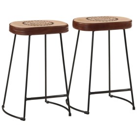 Taburetes de bar 2 uds marrón oscuro 41x29x62 cm de , Taburetes de cocina - Ref: Foro24-358926, Precio: 65,81 €, Descuento: %