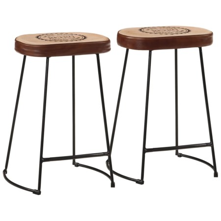 Taburetes de bar 2 uds marrón oscuro 41x29x62 cm de , Taburetes de cocina - Ref: Foro24-358926, Precio: 65,81 €, Descuento: %