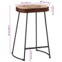 Taburetes de bar 2 uds marrón oscuro 41x29x62 cm de , Taburetes de cocina - Ref: Foro24-358926, Precio: 65,81 €, Descuento: %