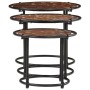 Mesas apilables 3 piezas madera maciza reciclada de , Mesas auxiliares - Ref: Foro24-358932, Precio: 83,34 €, Descuento: %