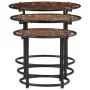 Mesas apilables 3 piezas madera maciza reciclada de , Mesas auxiliares - Ref: Foro24-358932, Precio: 82,63 €, Descuento: %