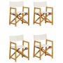 Sillas de jardín plegables 4 unidades tela blanco crema de , Sillas de jardín - Ref: Foro24-3208916, Precio: 318,96 €, Descue...