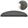 Alfombras de peldaños de escalera 15 uds gris oscuro 56x17x3 cm de vidaXL, Alfombrillas para escalones - Ref: Foro24-322368, ...