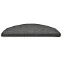 Alfombras de peldaños de escalera 15 uds gris oscuro 56x17x3 cm de vidaXL, Alfombrillas para escalones - Ref: Foro24-322368, ...