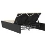 Tumbona doble con cojines ratán sintético negro de , Tumbonas - Ref: Foro24-368179, Precio: 289,77 €, Descuento: %
