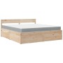 Cama con cajones y colchón madera maciza de pino 180x200 cm de , Camas y somieres - Ref: Foro24-3281889, Precio: 546,32 €, De...