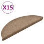 Alfombrilla autoadhesiva de escalera 15 uds 56x17x3 cm crema de vidaXL, Alfombrillas para escalones - Ref: Foro24-322354, Pre...