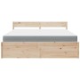 Cama con cajones y colchón madera maciza de pino 180x200 cm de , Camas y somieres - Ref: Foro24-3281889, Precio: 546,32 €, De...