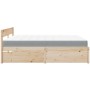 Cama con cajones y colchón madera maciza de pino 180x200 cm de , Camas y somieres - Ref: Foro24-3281889, Precio: 546,32 €, De...