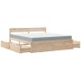 Cama con cajones y colchón madera maciza de pino 180x200 cm de , Camas y somieres - Ref: Foro24-3281889, Precio: 546,32 €, De...