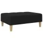 Sofá cama de 2 plazas con taburete tela negro de , Sofás - Ref: Foro24-3258140, Precio: 293,64 €, Descuento: %