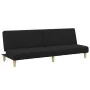 Sofá cama de 2 plazas con taburete tela negro de , Sofás - Ref: Foro24-3258140, Precio: 293,64 €, Descuento: %